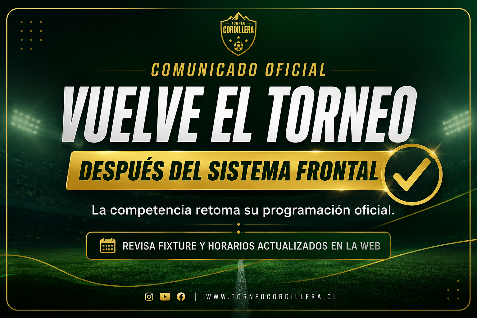 Regreso del torneo despues del sistema frontal